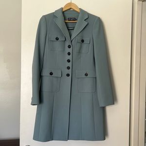 Karl Lagerfeld Women’s Long Trench Coat Light Blue size 4